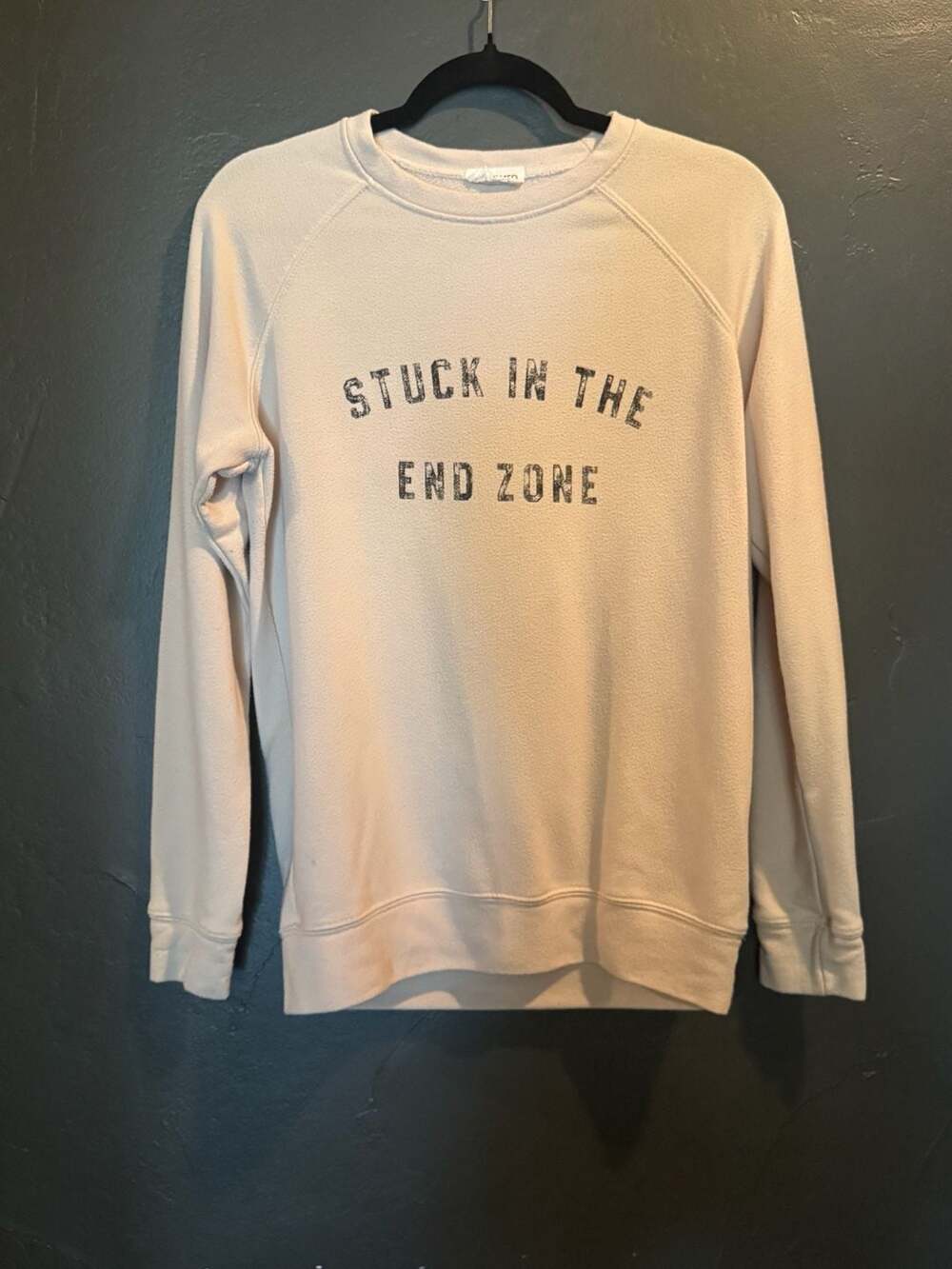 Refined Canvas 'Stuck In The End Zone' French Terry Crewneck Sweatshirt S